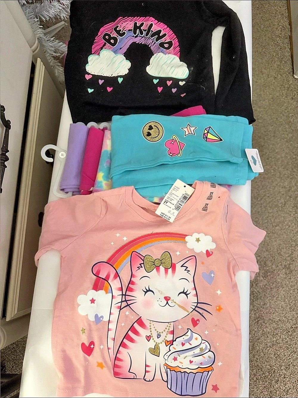 The Children's Place Girls 2 - 2T Graphic Long sleeve shirts and set of leggings